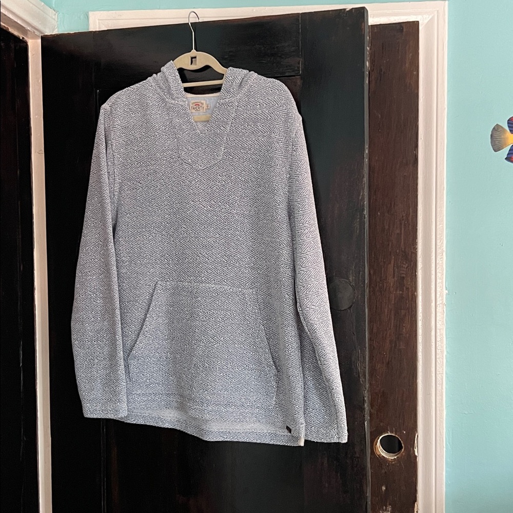 Faherty Seabrook Whitewater Hoodie Size L Textured French Terry